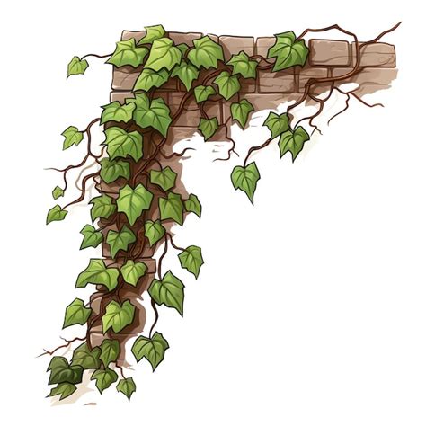 Premium AI Image Beautiful Ivy Climbing On An Old Brick Wall