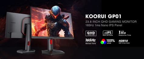 KOORUI GP01 24" Gaming Monitor QHD 2560 x 1440 165Hz 1ms