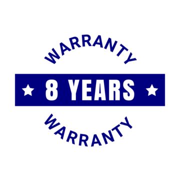 8 Years Warranty Label Vector 8 Years Warranty Element 8 Years