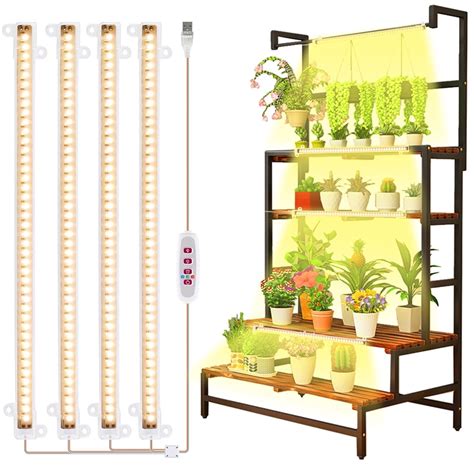 Dongpai Indoor Plant Grow Light Strips Auto On And Off Flexible Installation Full Spectrum Lamp