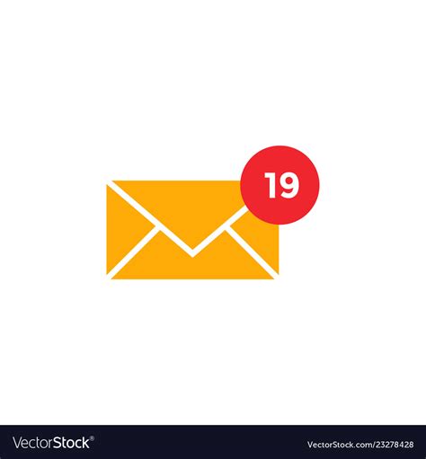 Notifications Mail Graphic Icon Design Template Vector Image