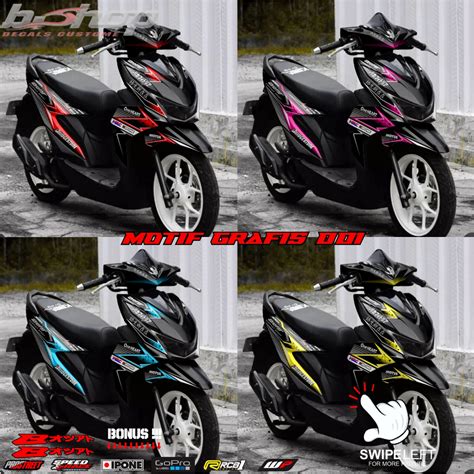 Jual Sticker Decal Full Body Honda Beat Deluxe Motiv Grafis Banyak