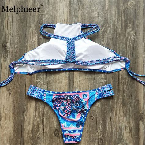 Melphieer Cross Terug Bikini Set Hoge Hals Tank Cr Grandado