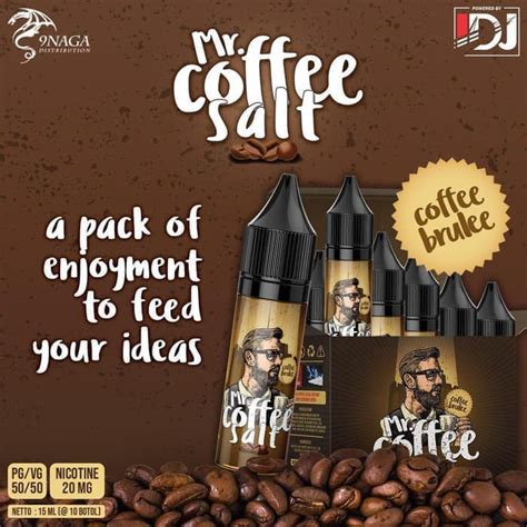 Jual Liquid SaltNic Mr Coffee Brulee Salt 15 ML Nic 12MG 25MG By 9