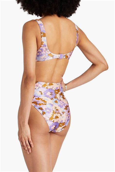 ZIMMERMANN Knotted Printed High Rise Bikini Briefs THE OUTNET