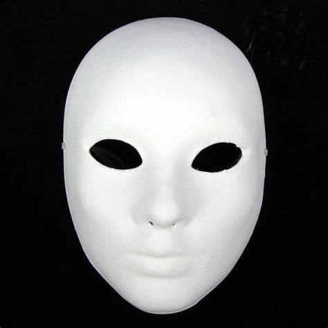 Diy Blank Masks Thicken Women S Full Face Paper Pulp Plain White Unpainted Masquerade Mask Cheap