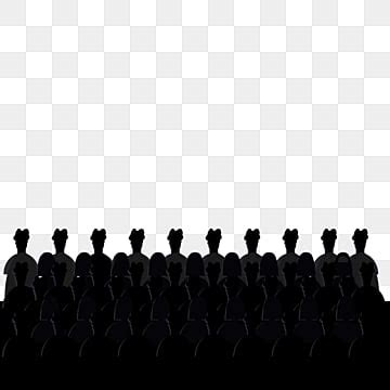 Black Silhouette Of Crowd PNG, Vector, PSD, and Clipart With ...