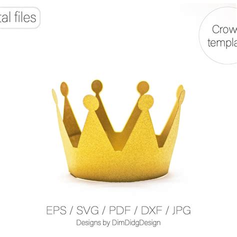 Crown Template Svg Etsy