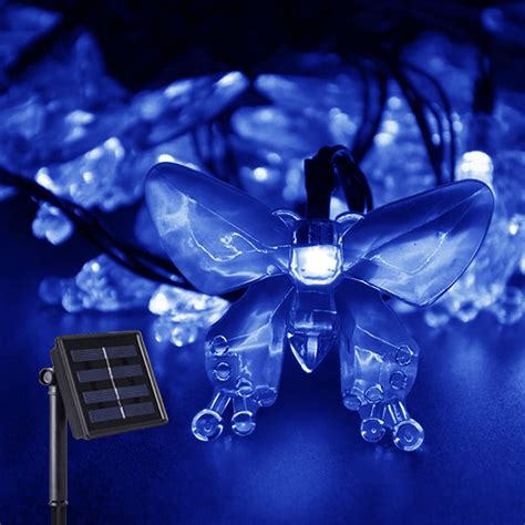 Ledmomo Solar Led Lichterkette Mit Schmetterlingen Mehrfarbiges Licht