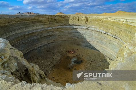 Turkmenistan Karakum Shining Gas Crater Sputnik Mediabank