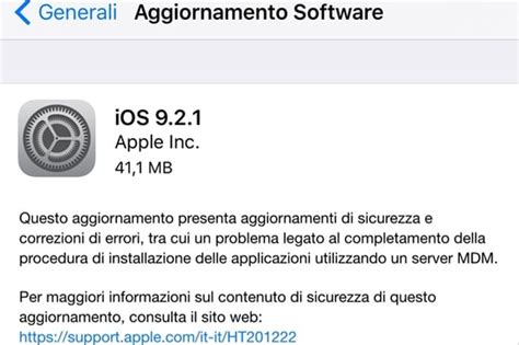 iOS 9 2 1 disponibile per il download tutte le novità