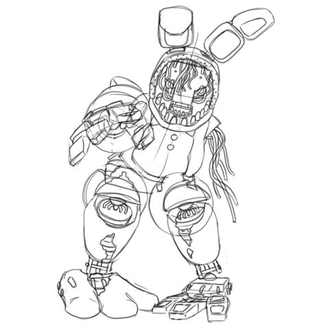 Withered Bonnie By Szpnia Fnaf Coloring Pages Fnaf Drawings Fnaf 13824