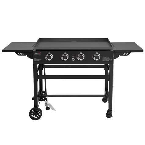 Royal Gourmet 35 Griddle With Folding Side Shelves 4 Burner Liquid Propane Flat Top Grill