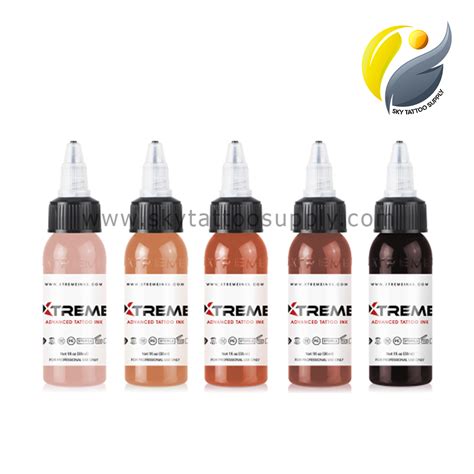 Mực Xăm Xtreme Inks Flesh Tone Set 1oz Skytattoosupply