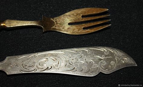 Antique Silver Fish Set Knife And Fork Germany