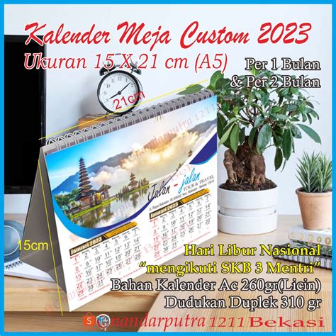 Jual Kalender Meja Custom A5 Kalender Meja Custom Foto Kalender Duduk