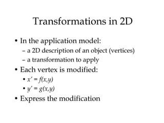 2 d transformations and homogeneous coordinates | PPT