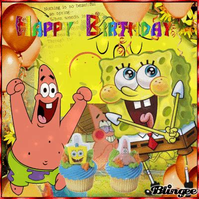 funny spongebob happy birthday gif - Esmeralda Zhang