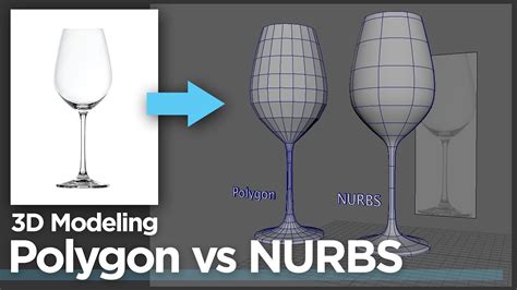 Maya 3d Wine Glass Tutorial Polygon Mesh Vs NURBS Surface 3D Modeling