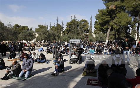 Palestinians perform Friday Prayer at Al Aqsa Mosque in Jerusalem on ...