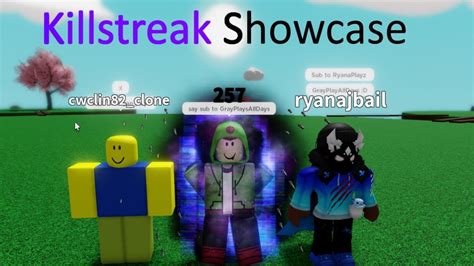 Roblox Slap Battles Killstreak Showcase 1 250 Kills Roblox Slap