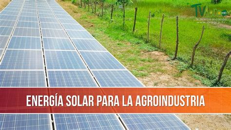 Beneficios de la Energía Solar para la Agroindustria TvAgro por Juan