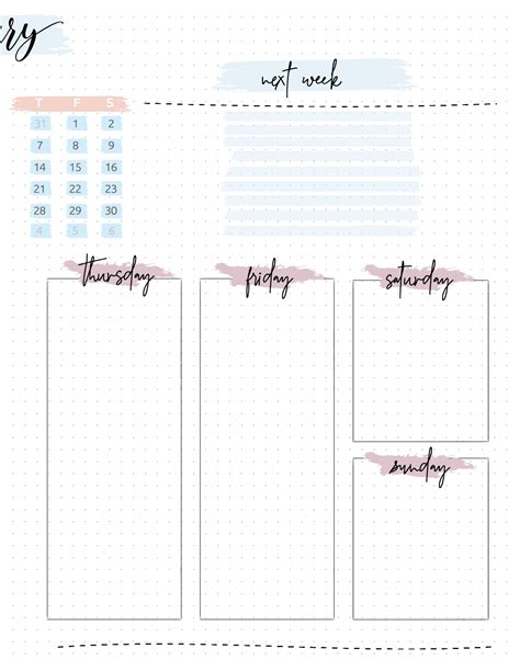 Printable Bullet Journal Layouts