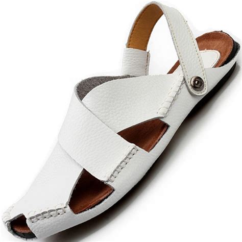 Mens White Sandals CraftySandals