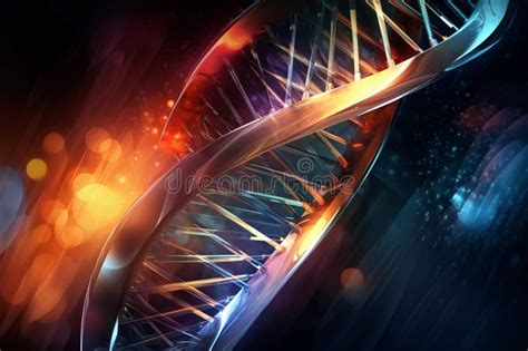 Dna Concept Colors Molecule Generate Ai Stock Illustration