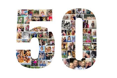 Personalised 50th Birthday Photo Collage Beyond A Word