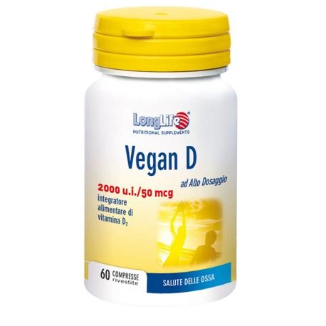 LongLife Vegan D 2000 UI Integratore Per Le Ossa 60 Compresse