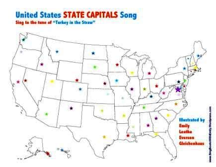 United States State Capitals Song, a Singable Picture Book | State ...