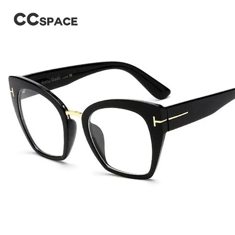 CCSPACE Lady Oversized Glasses Frames For Women Brand Designer Optical ...