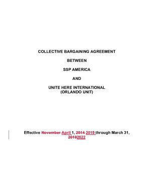 Fillable Online COLLECTIVE BARGAINING AGREEMENT BETWEEN SSP Fax