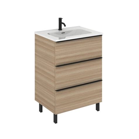 Mueble De Baño Komplett Nogal 60 X 45 Cm Leroy Merlin