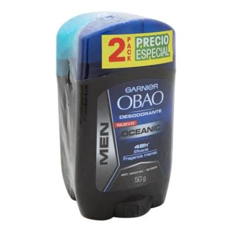 Desodorante Garnier Obao Oceanic Ice En Barra Para Caballero 2 Pzas De