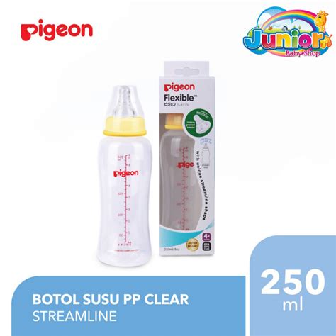 Jual Pigeon Botol PP Clear Streamline W S Type Nipple Botol Bayi