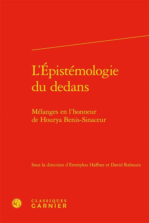 Amazon Fr L Pist Mologie Du Dedans M Langes En L Honneur De Hourya