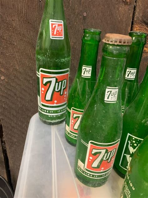 Antique 7 Up Soda Pop Bottle Qty 10