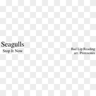 Download Bad Lip Reading - Seagulls Stop It Now Lyrics Clipart Png ...