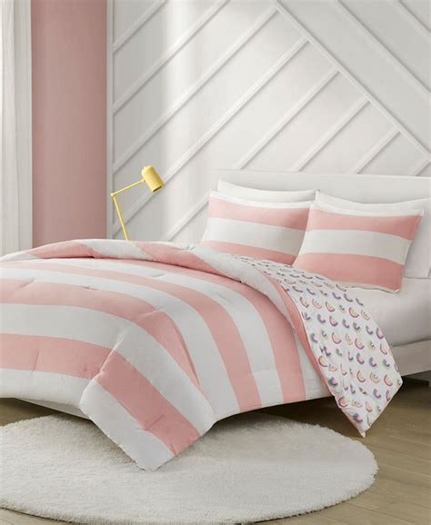 Urban Habitat Closeout Sammie Cotton Cabana Stripe Reversible 3 Piece Comforter Set With