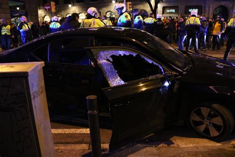 Siete detenidos por ataques a vehículos VTC durante las protestas de