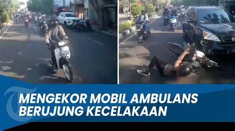 INI BAHAYA MENGEKOR Detik Detik Pemotor Kecelakaan Akibat Buntuti