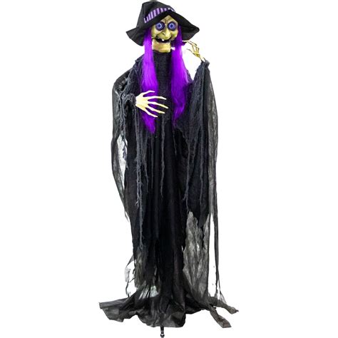 Free Shipping Haunted Hill Farm Ft Life Size Witch Prop With Lights