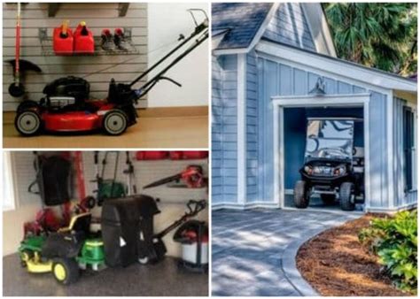 Top 9 Lawn Mower Storage Ideas For 2023 - A Nest With A Yard