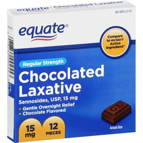 Equate Chocolated Laxative Regular Strength Sennosides