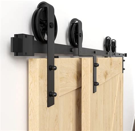 Buy WINSOON 5FT 10FT Bypass Sliding Barn Door Hardware Kit 5 FT