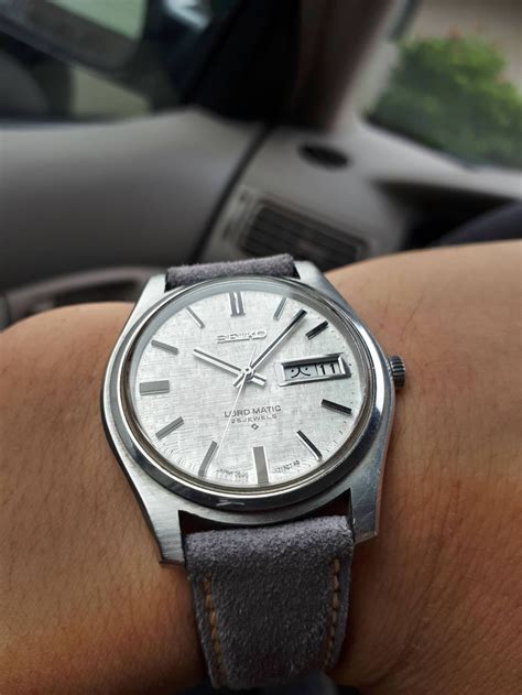 Seiko Vintage Seiko Lordmatic On A New Grey Suede Strap Vintage