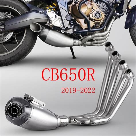 Cb650r Motorcycle Full System Exhaust Modified Front Middle Link Pipe Muffler For Honda Cbr650r