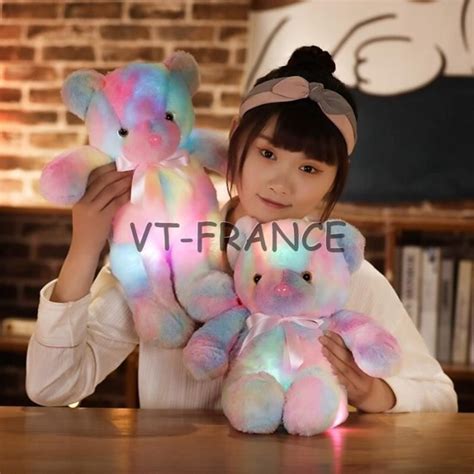 Ours Peluche Lumineux Led Couleur Multicolore Taille 30cm